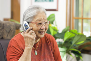 Senior lady talking on the phone