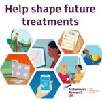 Graphic showing people participating in the survey, with the caption "Help shape future treatments"